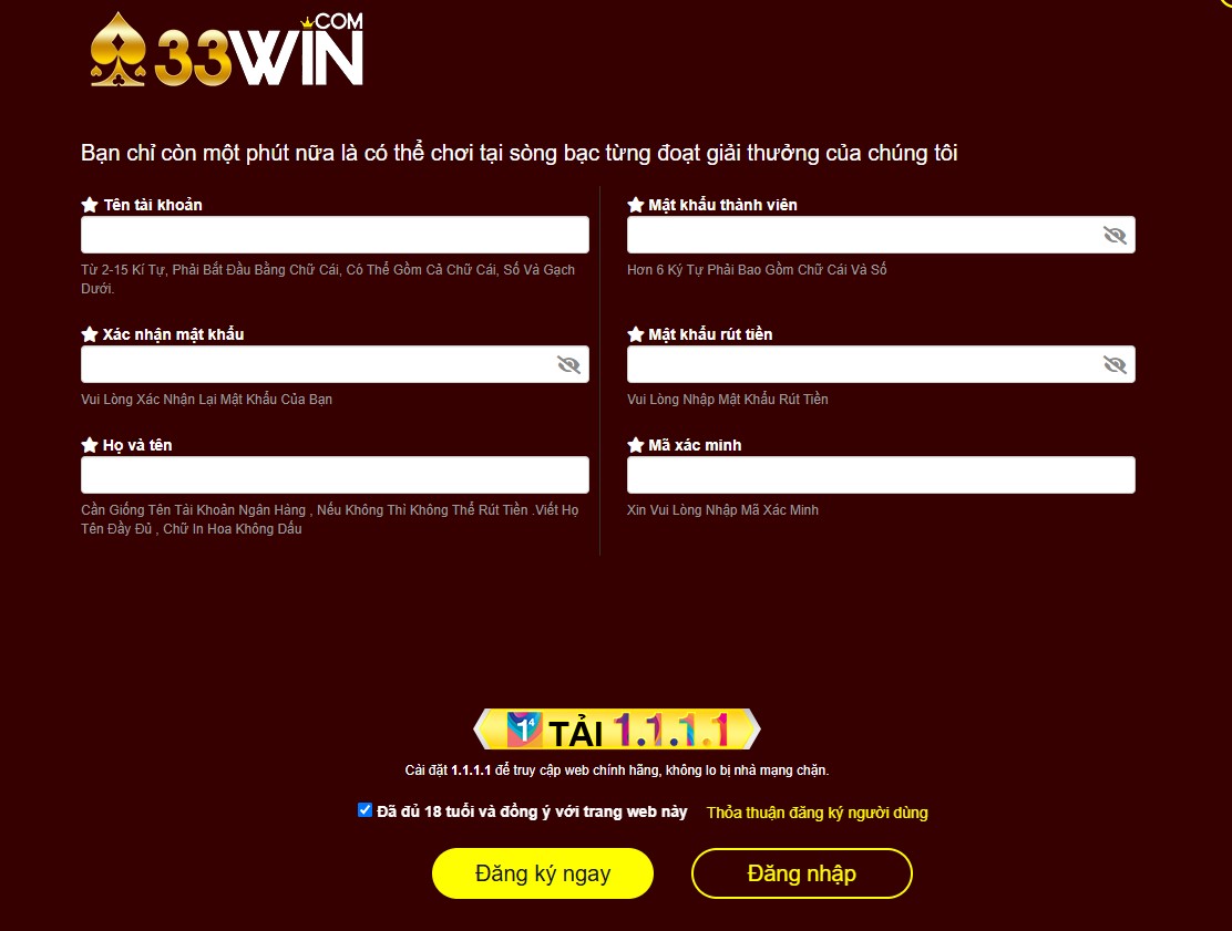 Đăng ký 33win